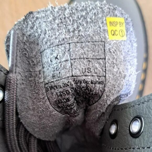 Dr. Martens 1460 Pascal Virginia Leather Lace Up Boots - Color: Gunmetal - Size: - Picture 9 of 9